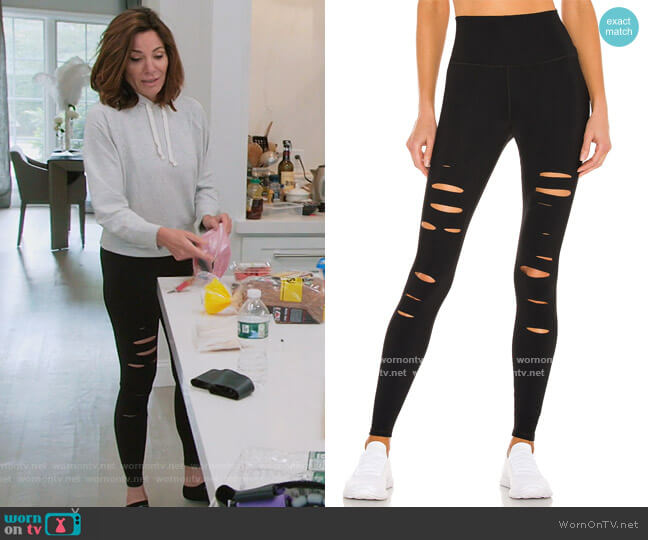 Alo Yoga Ripped Warrior Legging worn by Luann de Lesseps on The Real Housewives of New York City