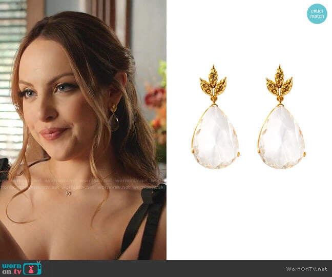 Angelina Alvarez Amelia Earrings worn by Fallon Carrington (Elizabeth Gillies) on Dynasty