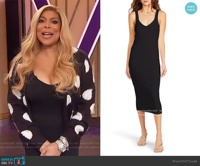 BB Dakota By Steve Maden Knit It Off Midi Tank Dress worn by Wendy Williams on The Wendy Williams Show