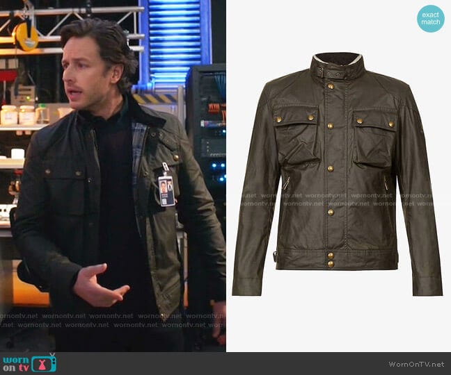Belstaff Racemaster Funnel-Neck Waxed Cotton Jacket worn by Ben Stone (Josh Dallas) on Manifest
