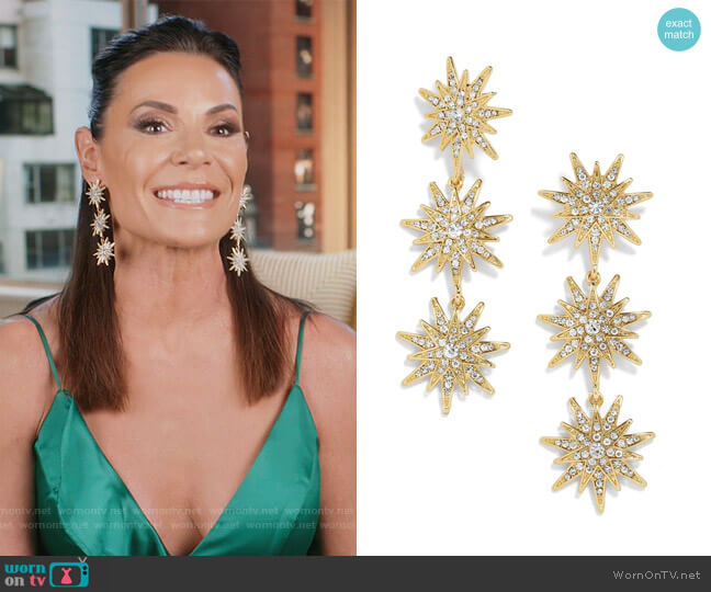 Baublebar Star Drop Earrings worn by Luann de Lesseps on The Real Housewives of New York City