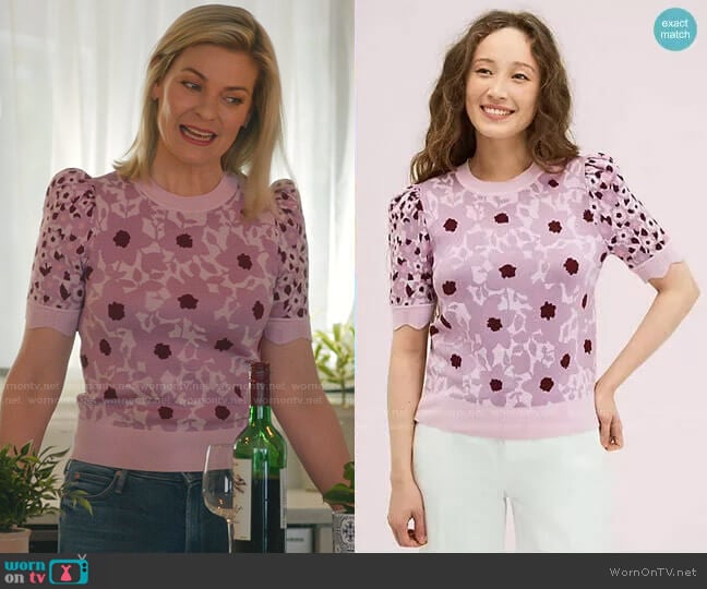 Kate Spade Begonia Jacquard Sweater worn by Stephanie Borden (Kylee Evans) on Good Witch