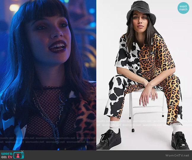 Chinatown Market Oversized Mixed Animal Print Shirt worn by Mencia Blanco (Martina Cariddi) on Elite