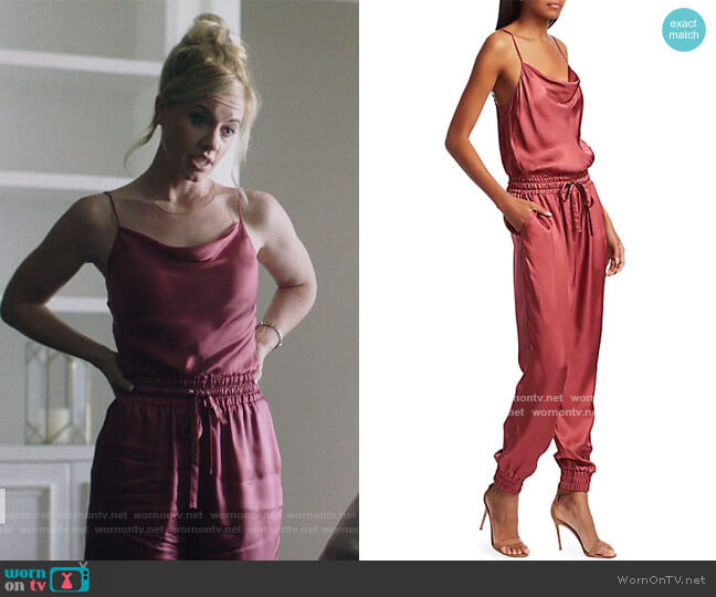 Cinq a Sept Finnley Jumpsuit worn by Kelly Anne Van Awken (Molly Burnett) on Queen of the South