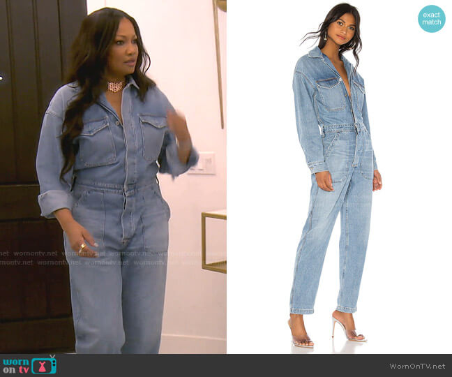 Citizens of Humanity Marta Jumpsuit worn by Garcelle Beauvais on The Real Housewives of Beverly Hills