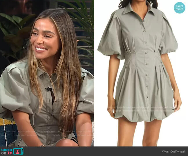 Jonathan Simkhai Cleo Balloon Skirt Poplin Shirtdress