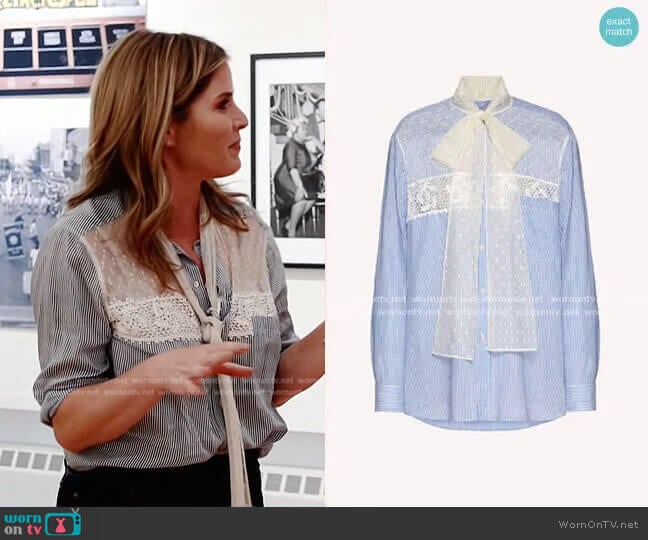 RED Valentino Cotton and Silk Shirt worn by Jenna Bush Hager on Today