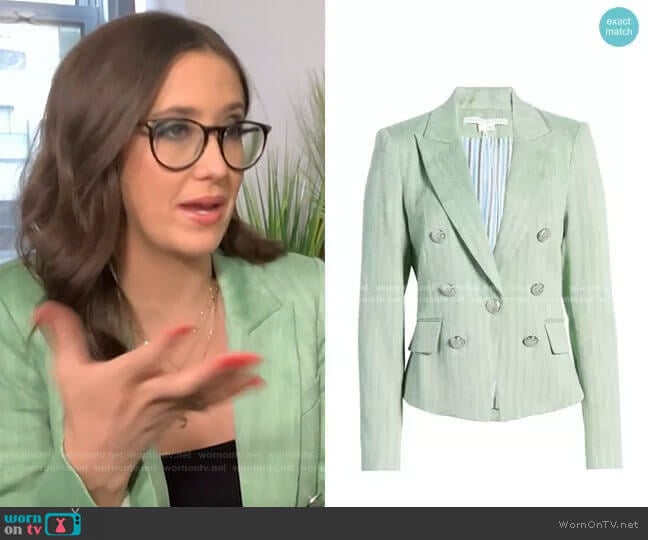 Veronica Beard Diego Linen Blend Dickey Jacket worn by Savannah Sellers on Today