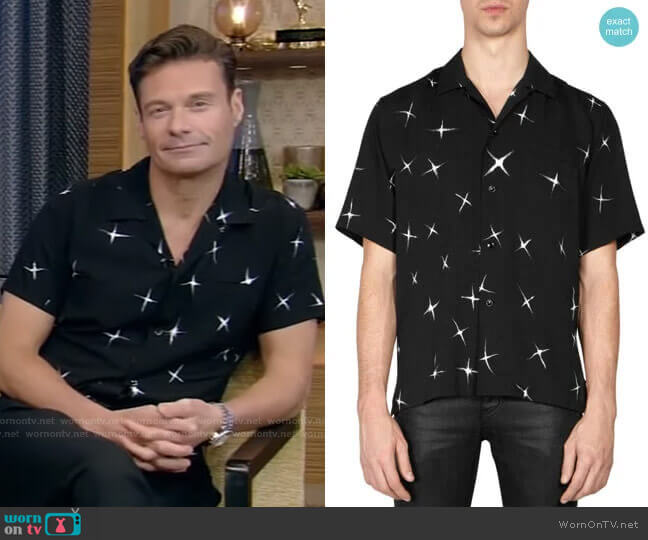 Saint Laurent Electric Star Button-Down Shirt
