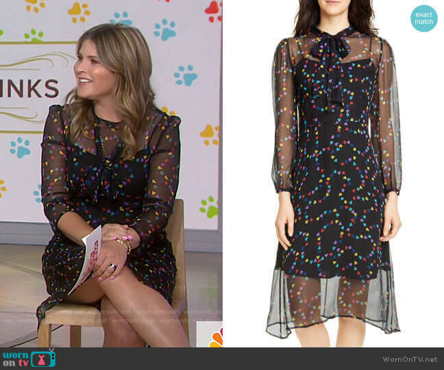 HVN Elisa Dress worn by Jenna Bush Hager on Today
