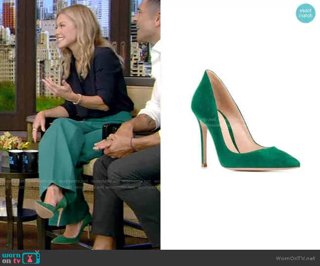 Gianvito Rossi Ellipsis Pointed Pumps worn by Kelly Ripa on Live with Kelly and Mark