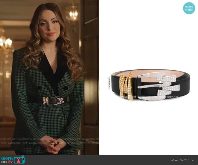 Versace Embellished Belt worn by Fallon Carrington (Elizabeth Gillies) on Dynasty