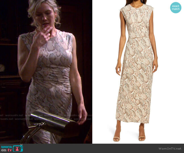 Fourteenth Place Ruched Jersey Dress worn by Kristen DiMera (Stacy Haiduk) on Days of our Lives