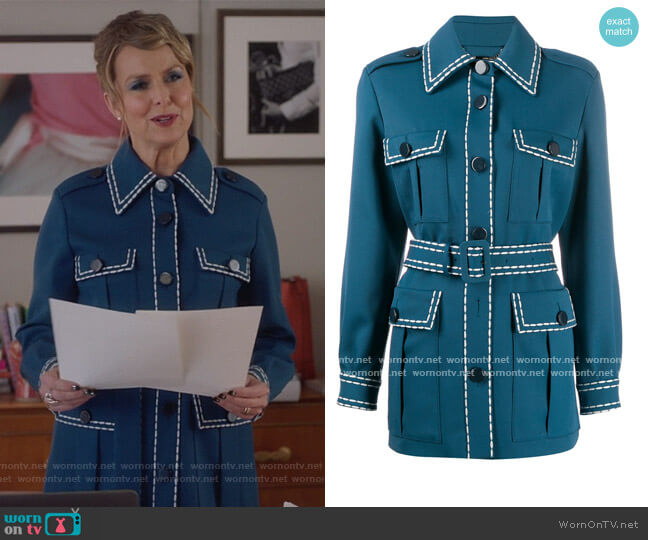 Fendi Safari Shirt Jacket worn by Jacqueline (Melora Hardin) on The Bold Type