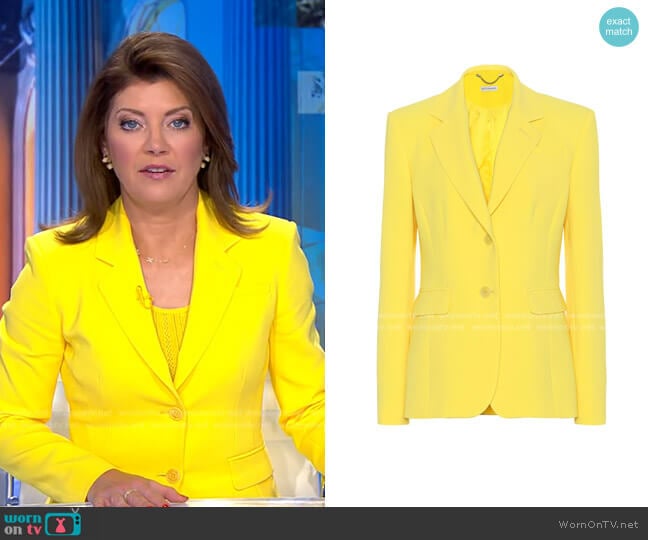 Altuzarra Fenice Blazer worn by Norah O'Donnell on CBS Evening News