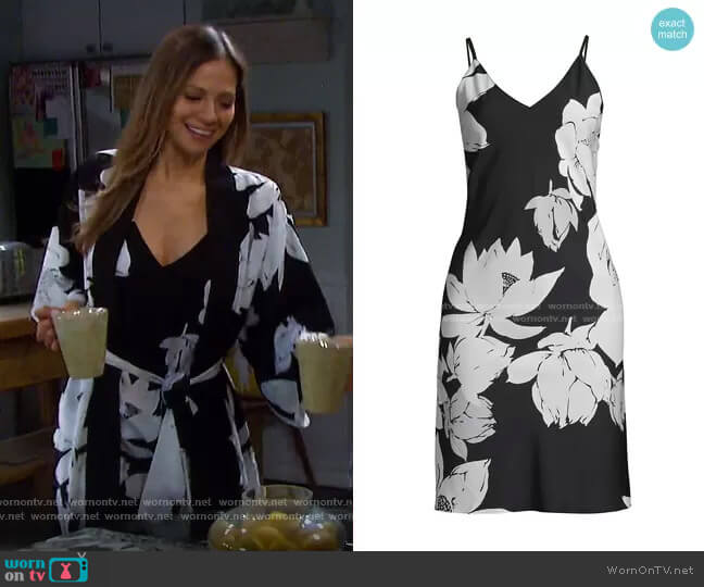 Natori Floral Slip Dress worn by Ava Vitali (Tamara Braun ) on Days of our Lives
