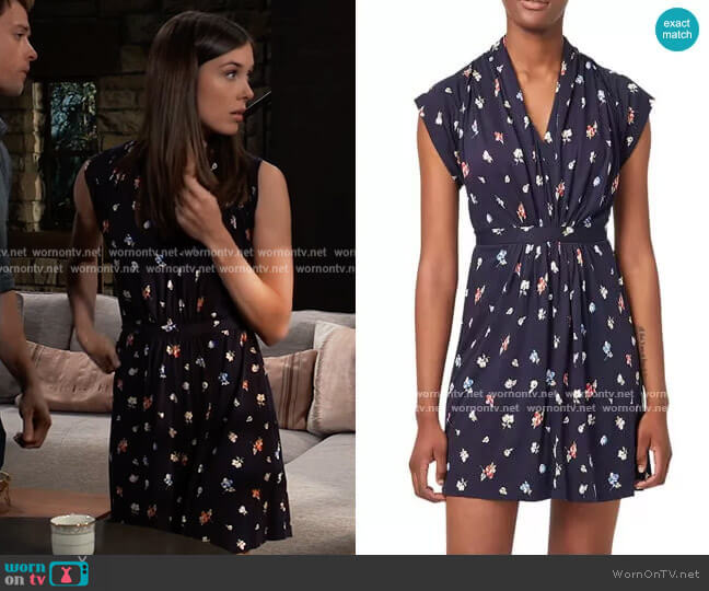 French Connection Roseau Meadow Minidress worn by Willow Tait (Katelyn MacMullen) on General Hospital