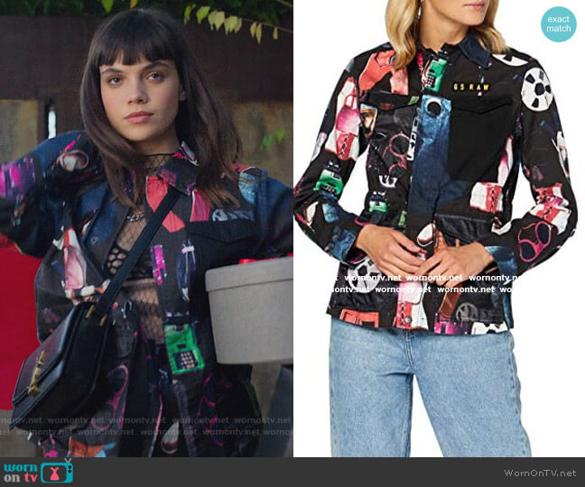 G-Star Raw Printed Jacket worn by Mencia Blanco (Martina Cariddi) on Elite