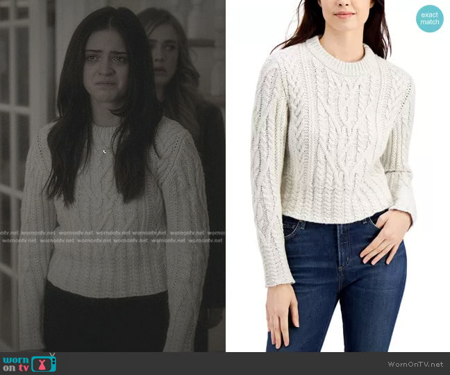 French Connection Joetta Cable-Knit Sweater worn by Olive Stone (Luna Blaise) on Manifest
