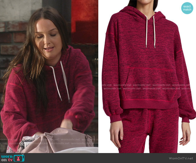 John Elliott Co-Mix Space-Dye Hoodie worn by Jo Wilson (Camilla Luddington) on Greys Anatomy