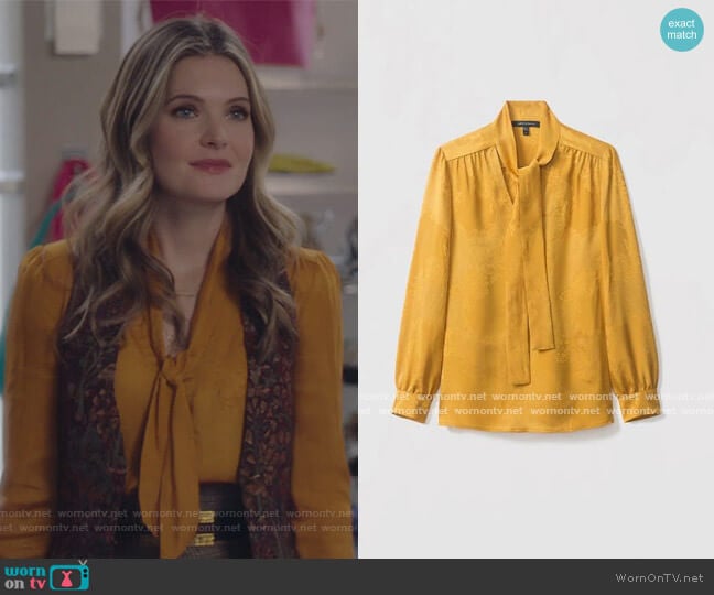 Judith and Charles Normandy Blouse worn by Sutton (Meghann Fahy) on The Bold Type