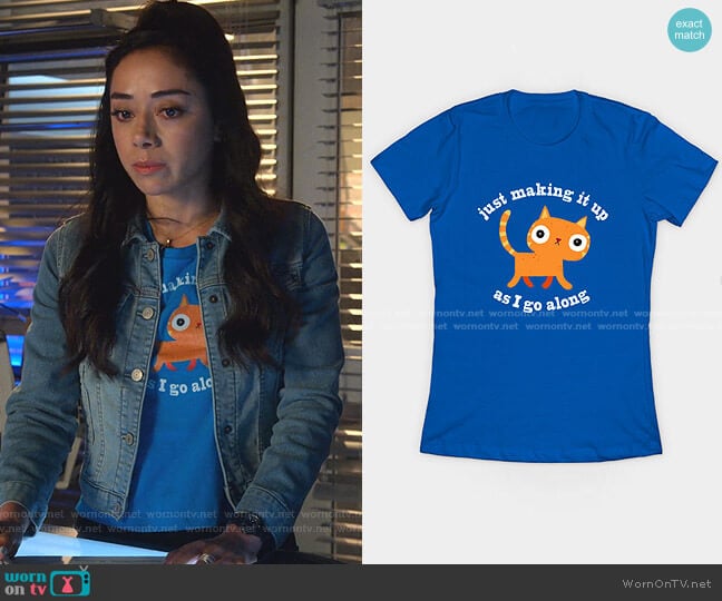 DinoMike Just Making It Up T-Shirt worn by Ella Lopez (Aimee Garcia) on Lucifer