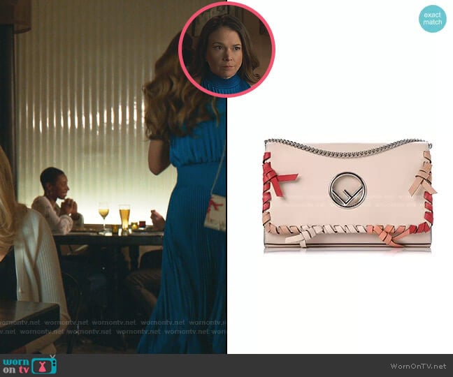 Fendi Kan Whipstitch Leather Shoulder Bag worn by Liza Miller (Sutton Foster) on Younger