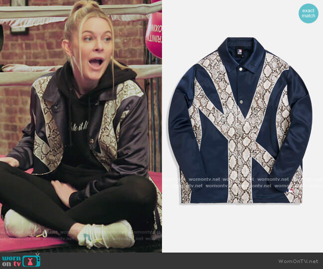 Kith New York Yankees Coaches Jacket worn by Leah McSweeney on The Real Housewives of New York City