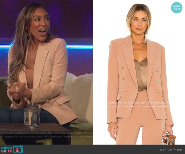 L'Agence Kenzie Double Breasted Blazer worn by Tayshia Adams on The Bachelorette