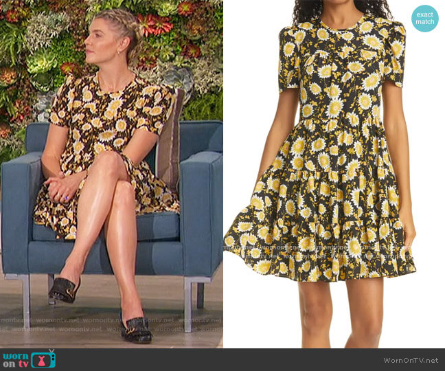 Likely River Fit-&-Flare Floral Mini Dress worn by Amanda Kloots on The Talk