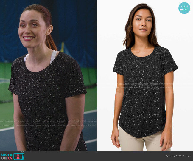 Lululemon Love Crew Splatter Tee worn by Abigail Pershing (Sarah Power) on Good Witch