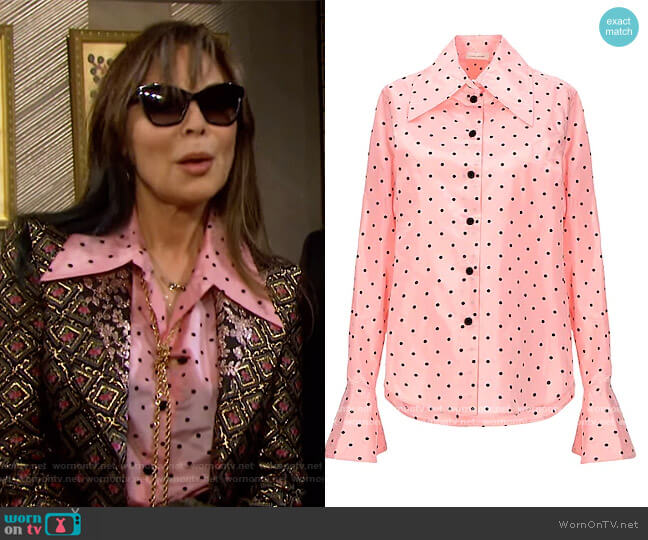 Marc Jacobs Patterned Shirt worn by Kate Roberts (Lauren Koslow) on Days of our Lives