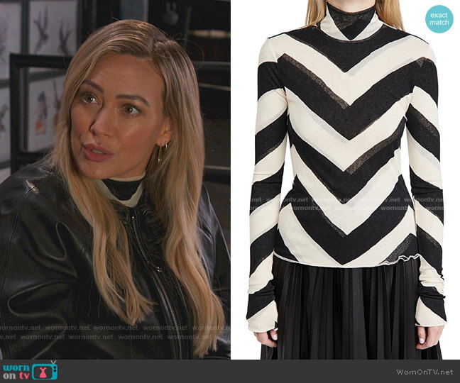 Nanushka Harri Turtleneck worn by Kelsey Peters (Hilary Duff) on Younger