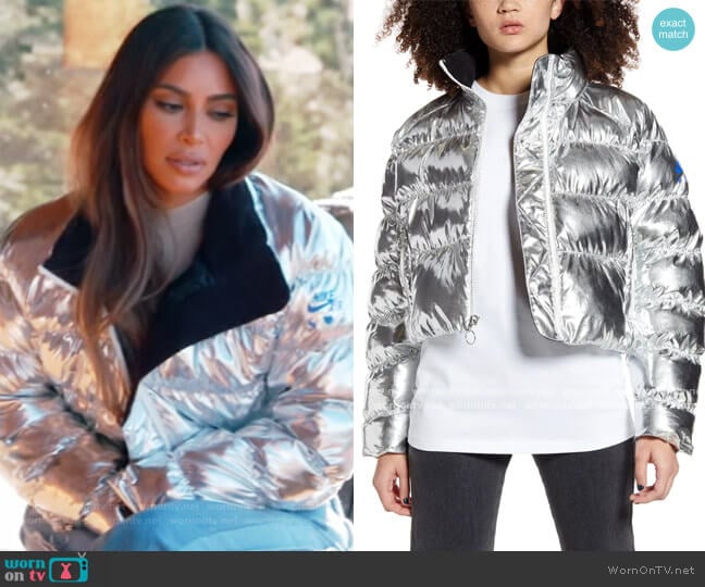 Nike x Olivia Kim NRG Puffer Coat worn by Kim Kardashian on Keeping Up with the Kardashians