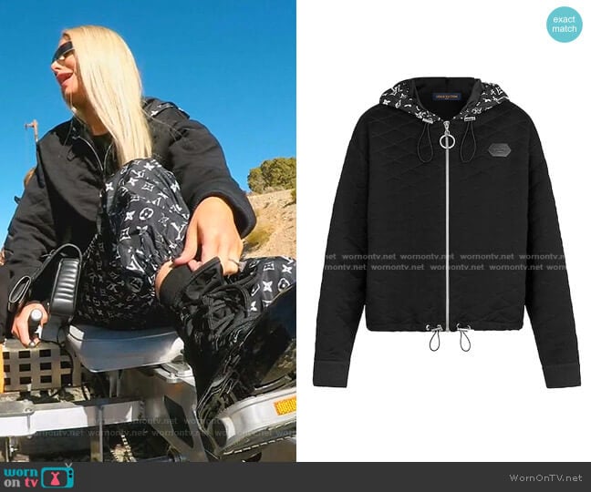 Louis Vuitton Quilted Zip-Up Hoodie worn by Dorit Kemsley on The Real Housewives of Beverly Hills