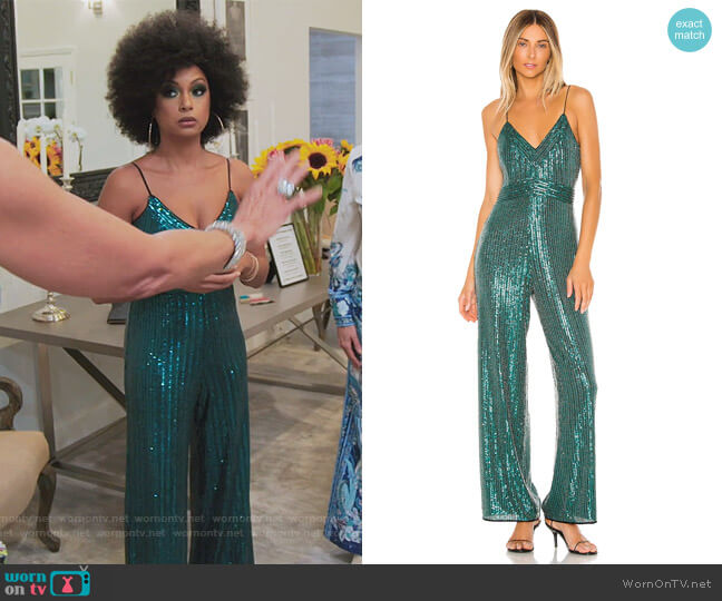 Saylor Louisana Jumpsuit worn by Ebony K. Williams on The Real Housewives of New York City