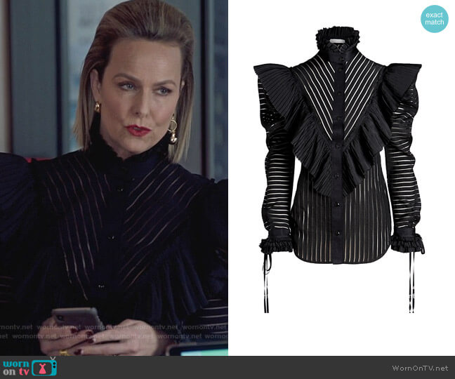 Unttld Ann Blouse worn by Jacqueline (Melora Hardin) on The Bold Type