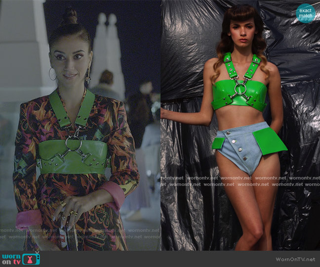 Sketch-y Tehran Top + Harness worn by Rebeca (Claudia Salas) on Elite