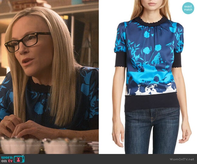 Ted Baker Mehino Bluebell Sweater worn by Linda Martin (Rachael Harris) on Lucifer