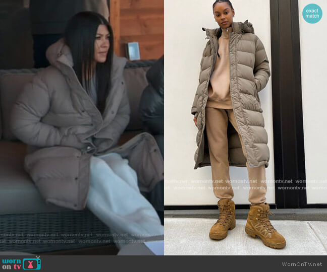 TNA The Super Puff Jacket worn by Kourtney Kardashian on Keeping Up with the Kardashians