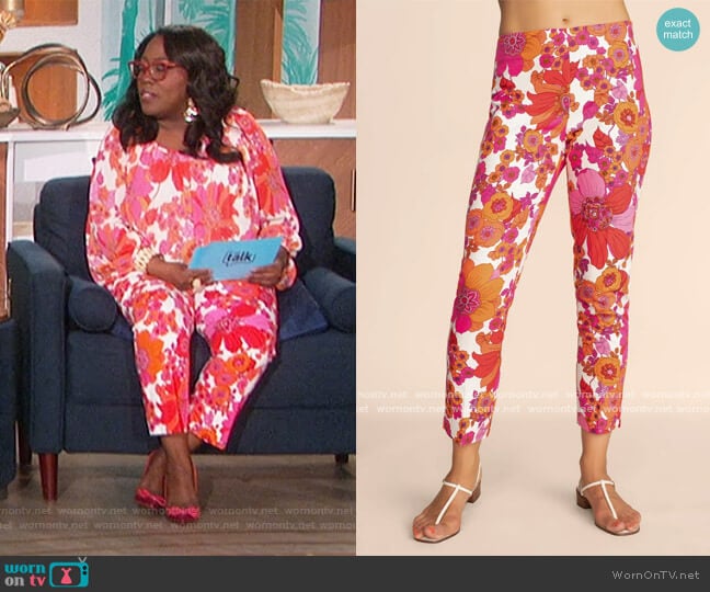 Trina Turk Lahaina Pant worn by Sheryl Underwood on The Talk
