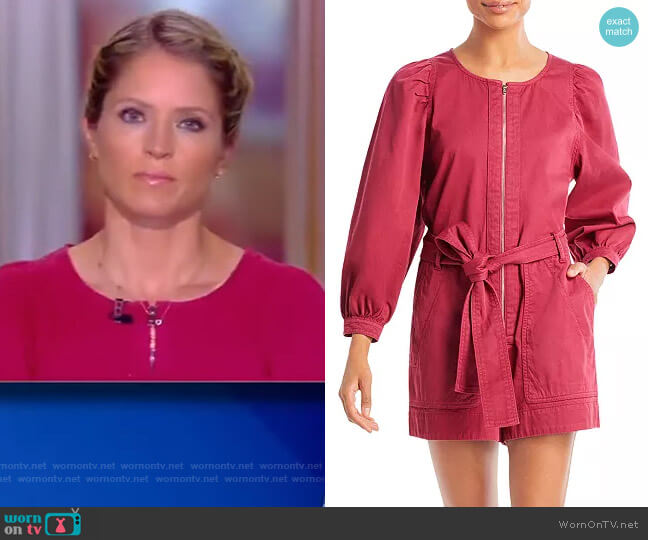 Vanessa Bruno Rossano Belted Romper worn by Sara Haines on The View