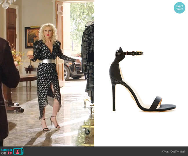 Veerah Venus Sandals worn by Alexis Carrington (Elaine Hendrix) on Dynasty