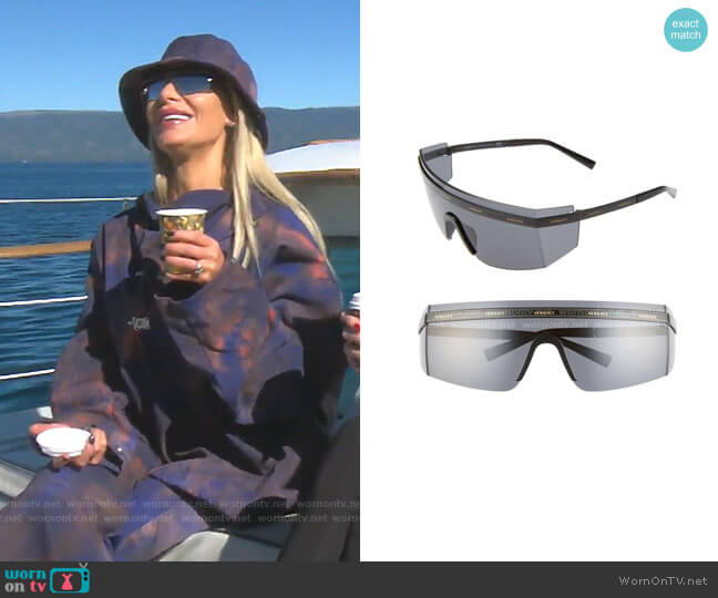 Versace Shield Wrap Sunglasses worn by Dorit Kemsley on The Real Housewives of Beverly Hills