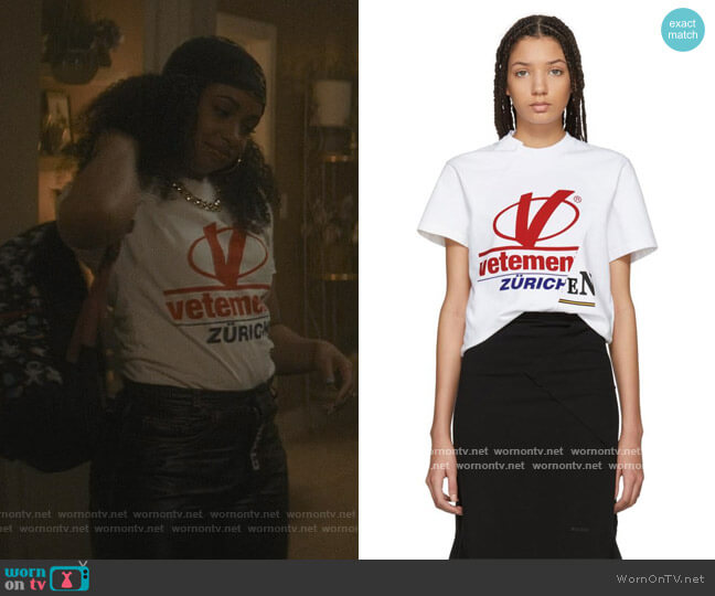 Vetements White Cut-up Zurich T-shirt