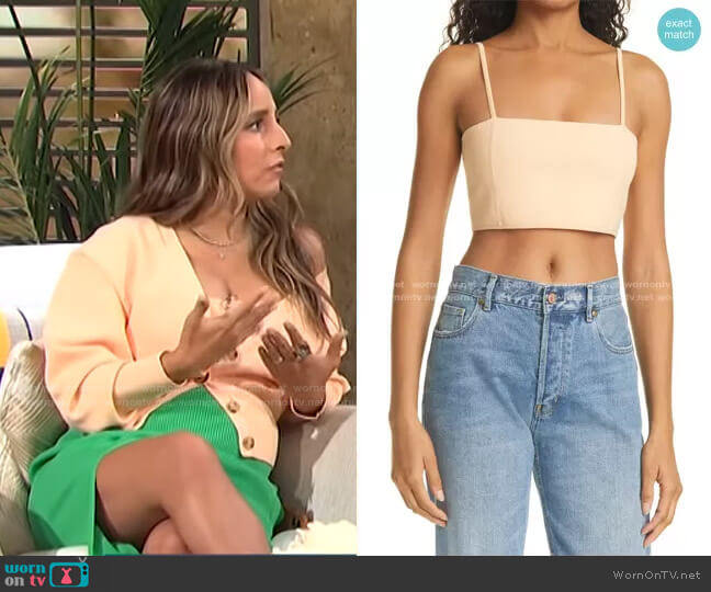 A.L.C. Winnie Crop Knit Camisole worn by Lilliana Vazquez on E! News