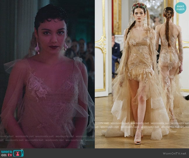 YolanCris Georgina & Evelyn Dress worn by Ari Blanco (Carla Diaz) on Elite