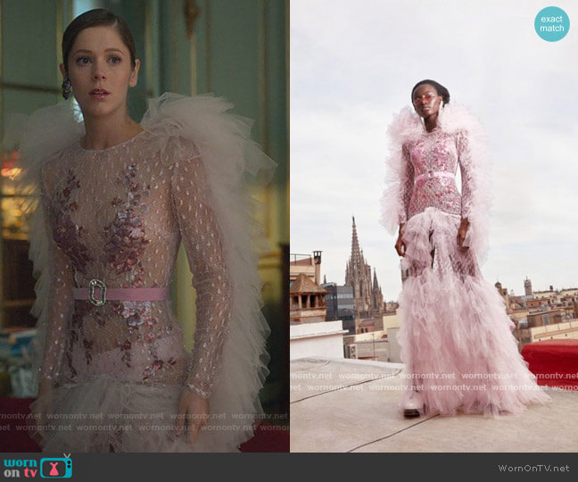 Yolancris Mermaid Dress worn by Cayetana Grajera Pando (Georgina Amoros) on Elite