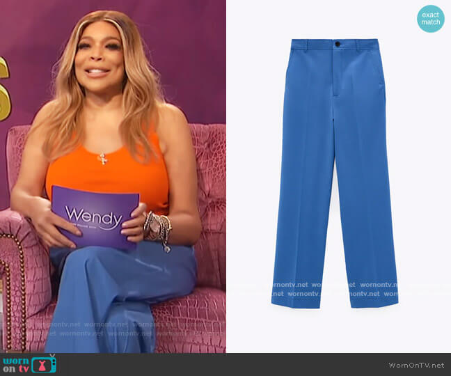 Zara Wide Leg Pants worn by Wendy Williams on The Wendy Williams Show