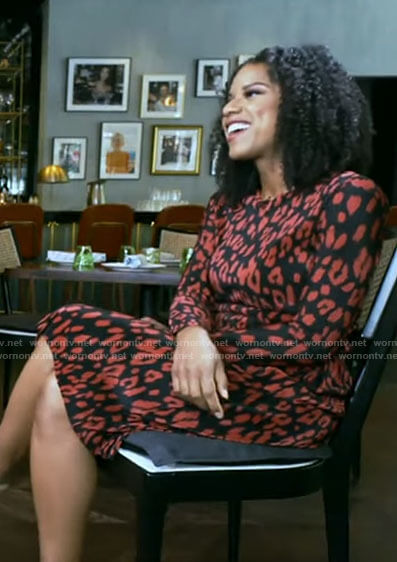 Adriana Diaz’s red leopard print dress on CBS Mornings